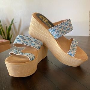 SBICCA Vintage Collection Women’s Wedged Sandals. Never worn size 39 (8.5)